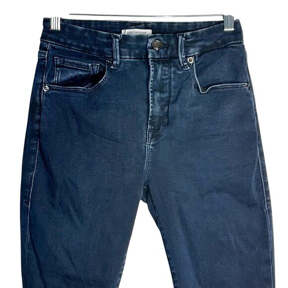 Good American Good Legs Skinny Jeans Distressed Knee Size 4/27 - Picture 2 of 7